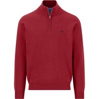 Fynch Hatton Troyer Quater Zip Superfine Sweater - Red - M