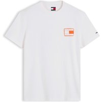 Tommy Jeans Reg Spray Flag T-shirt - White - XS