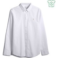 Farah Brewer Slim Fit Organic Cotton Oxford Shirt - White - S