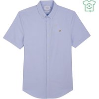 Farah Brewer Short Sleeve Oxford Shirt - Light Blue - XL