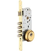 Cerradura de embutir madera con escudo eje 50 x 85 mm