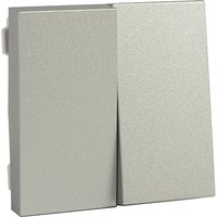 Doble conmutador 2 módulos new unica aluminio schneider