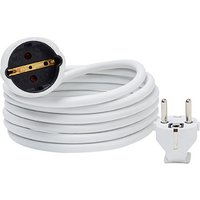 Prolongador de cable h05vv-f blanco 3 x 1,5 mm² 3 m