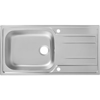 Fregadero inoxidable lyell 1 seno + escurridor 100x50cm