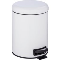 Papelera con pedal de 5l leman blanca