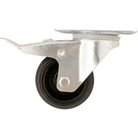 Rueda giratoria ø 8 cm con pletina y freno