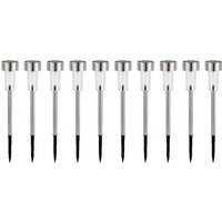 Pack 10 baliza solar inoxidable langley