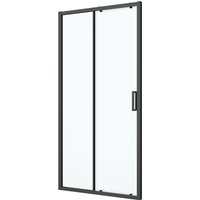 Mampara de ducha corredera calia negro 150 cm cooke & lewis