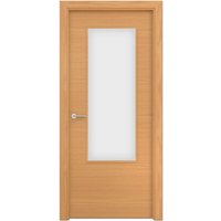 Puerta de interior acristalada carina roble derecha 82,5 cm