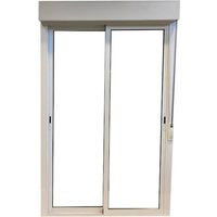 Balconera aluminio corredera persiana 218x120 cm geom