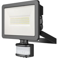 Proyector led con sensor de movimiento lucano negro 30w blooma