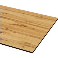 Encimera compacta con superficie hidrófuga doble cara efecto madera 300x60cm