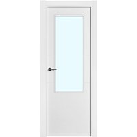 Puerta de interior acristalada lacada aldan blanca 72,5cm derecha con tapajuntas 7mm