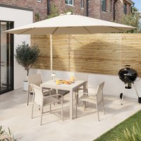 Conjunto de jardín extensible 90-180cm de aluminio para 4 personas mallia goodhome