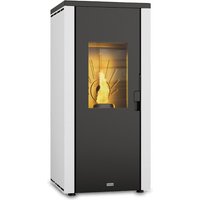 Estufa de pellet hermética next 7kw blanca stove canadian