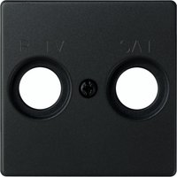 Tapa toma r-tv+sat negro mate