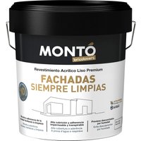 Revestimiento fachadas liso blanco mate 15l montó