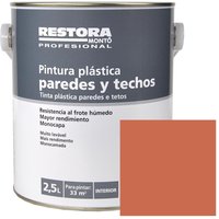 Pintura monocapa paredes y techos papaya 2,5 l