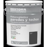 Pintura interior negro 8 l restora