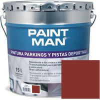 Pintura parkings y pistas deportivas rojo paintman 15 l
