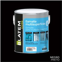 Esmalte multisuperficies al agua satinado negro 2,5l blatem core