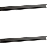 Pack 2 tiradores negros para mueble line 80cm