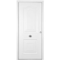 Puerta de entrada metálica provenzal blanca derecha 210x91cm