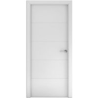 Puerta de interior ons blanca 82,5cm izquierda con tapajuntas