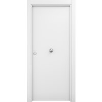 Puerta de entrada maciza flavia blanco derecha 206x86cm