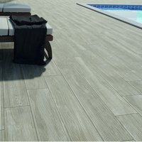 Suelo porcelánico gran formato madera taupe 23x120cm c3 adobery