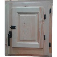 Ventana de madera practicable 60 x 50 cm con postigo climalit