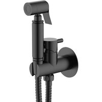 Conjunto sustitución bidet 2 agua latón negro
