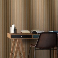 Revestimiento de pared palilleria mdf decorativo roble y negro 267x11.8cm