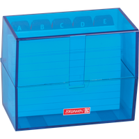 Karteikasten Colour Code gefüllt | 120×95×65 mm, A7, azur