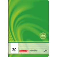 Schulheft Premium Vivendi | A4, Lineatur 20, 16 Blatt, grün