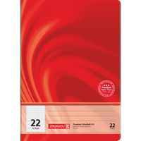 Schulheft Premium Vivendi | A4, Lineatur 22, 16 Blatt, rot