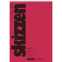 Skizzenblock | 240×340 mm, 50 Blatt, rot