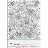 Zeichenblock „Floral“ ZENart | A3, 20 Blatt, weiß/schwarz