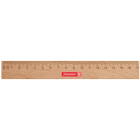 Holzlineal | 17 cm, braun