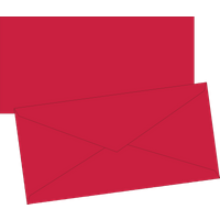 Briefumschläge Universalpapier | DIN lang, 80 g/m², mittelrot, 10 Stück