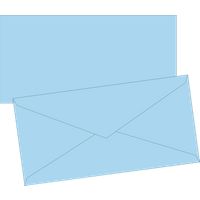 Briefumschläge Universalpapier | DIN lang, 80 g/m², hellblau, 10 Stück