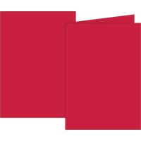 Klappkarten Universalpapier | B6, 200 g/m², mittelrot, 10 Stück