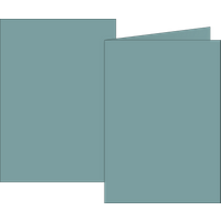 Klappkarten Universalpapier | B6, 200 g/m², petrol, 10 Stück