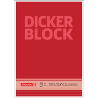 Briefblock „Dicker Block“ | A4, Lineatur 21, 100 Blatt, rot