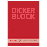 Briefblock „Dicker Block“ gelocht | A4, Lineatur 20, 100 Blatt, rot