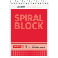 Spiralnotizblock | A6, kariert, 50 Blatt, rot