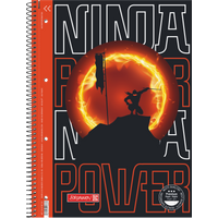 Collegeblock Premium Ninja Power | A4, Lineatur 27, 80 Blatt, orange/schwarz
