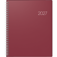 Buchkalender Mod. Manager Wt 7 weektimer 2027 | 21×26 cm, Kunststoff, weinrot