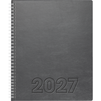 Buchkalender Mod. Manager Wt 7 weektimer 2027 | 21×26 cm, Kunstleder, grau