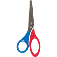 Bastelschere „Schnippy“ Linkshänder | abgerundet, 130 mm, rot/blau